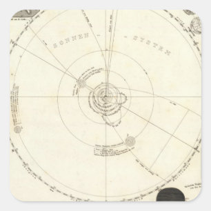Celestial Map Square Sticker