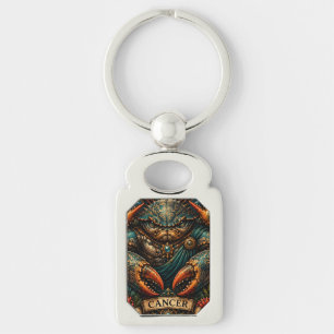 Celestial Masculine Zodiac Cancer design Keychain