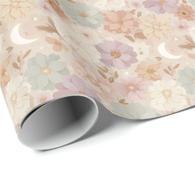 Celestial Meadow Floral Wrapping Paper (Roll Corner)