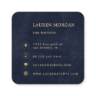 Celestial Midnight Blue Crescent Moon