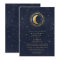 Celestial Midnight Blue Stars Moon Wedding