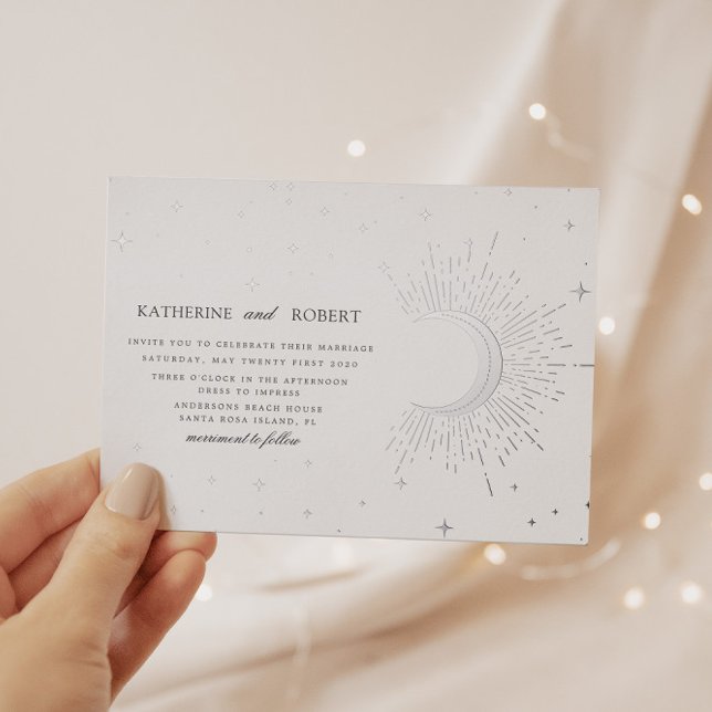Celestial Midnight Silver Stars Wedding (Creator Uploaded)