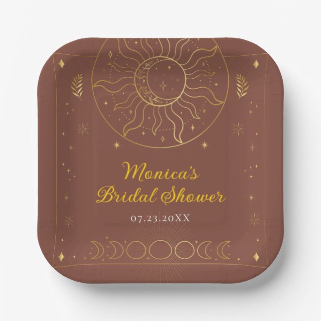Celestial Midsummer Night's Dream Bridal Shower Paper Plate (Front)