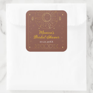 Celestial Midsummer Night's Dream Bridal Shower Square Sticker