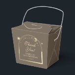 Celestial Mocha Gold Sun Moon Stars 30th Birthday Favor Box<br><div class="desc">Celestial Mocha Gold Sun Moon Astronomy 30th Birthday Favour Boxes features an elegant gold sun, moon and stars with a golden frame on a deep mocha background. Inside is your custom thirtieth birthday favour box information. Personalize by editing the text in the text boxes. Designed for you by Evco Studio...</div>