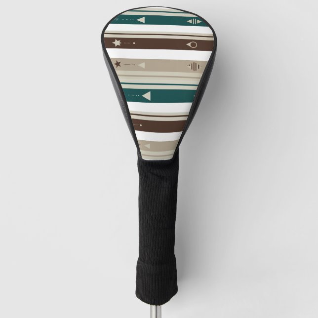 Celestial Modern Triple Stripe Golf Driver Cover (Front)