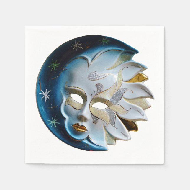 Celestial Moon and Mask Napkin (Front)