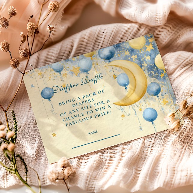 Celestial Moon and Stars Diapper Raffle  Enclosure Card (Creator Uploaded)