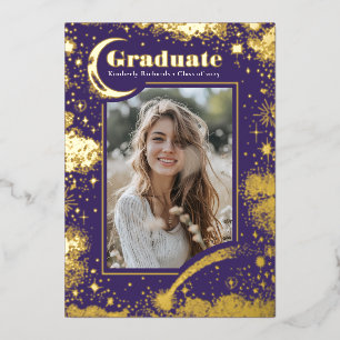 Celestial Moon and Stars Graduate Photo Graduation