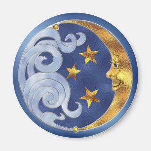 Celestial Moon and Stars Magnet