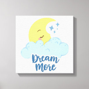 Celestial Moon and Stars Motivation Canvas Print