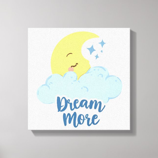 Celestial Moon and Stars Motivation Canvas Print (Front)