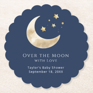 Celestial Moon and Stars Over the Moon Coaster