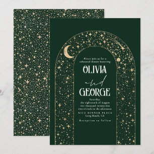 Celestial Moon and Stars Rehearsal Dinner Invitation