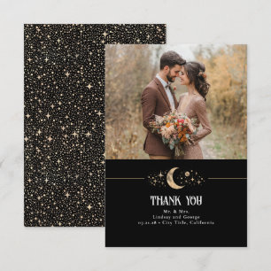 Celestial Moon and Stars Thank You Photo