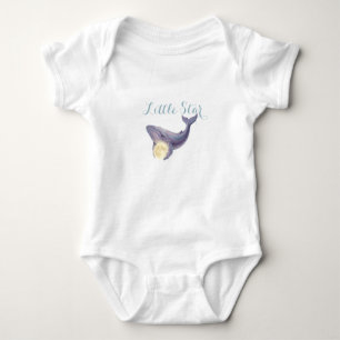 Celestial Moon Baby Shower Whale Bodysuit Person