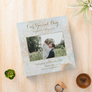 Celestial Moon Custom Photo Text Guest Wedding  Binder