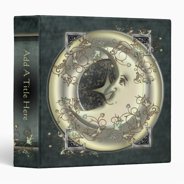 Celestial Moon Design 1.5" Avery Binder (Front/Spine)