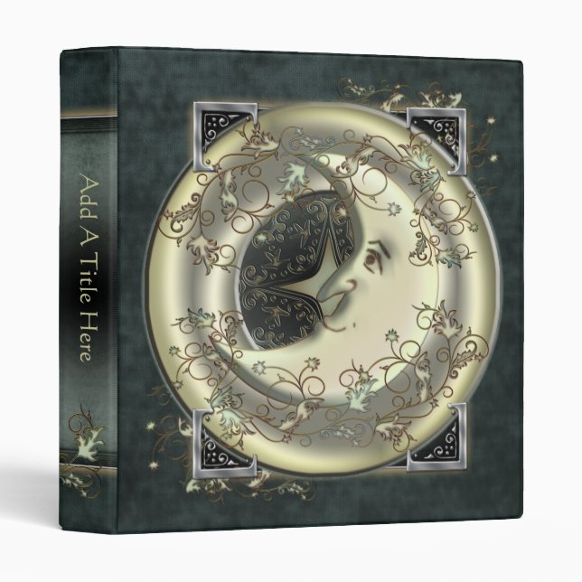Celestial Moon Design 1" Avery Binder (Front/Spine)