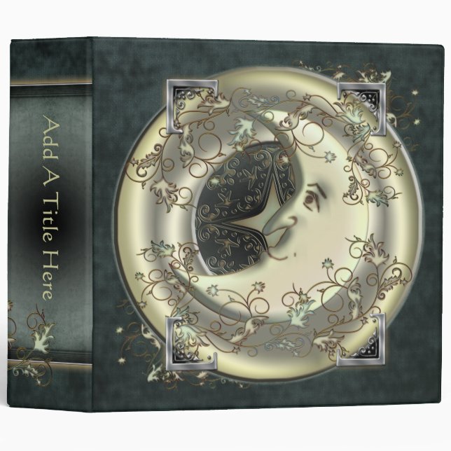 Celestial Moon Design 2" Avery Binder (Front/Spine)