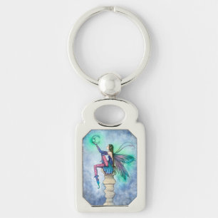 Celestial Moon Fairy Fantasy Art Keychain
