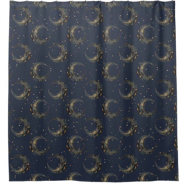 Celestial Moon Gold Starry Night Pattern (Front)