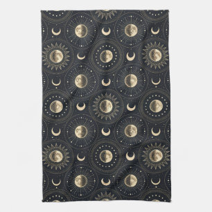 Celestial Moon Phase (4) Kitchen Towel