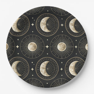 Celestial Moon Phase (5) Paper Plate