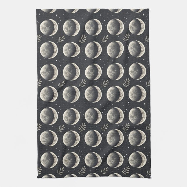 Celestial Moon Phase (6) Kitchen Towel (Vertical)