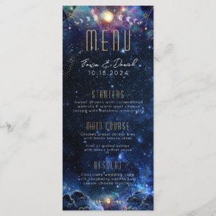 Celestial Moon Phase Wedding Menu