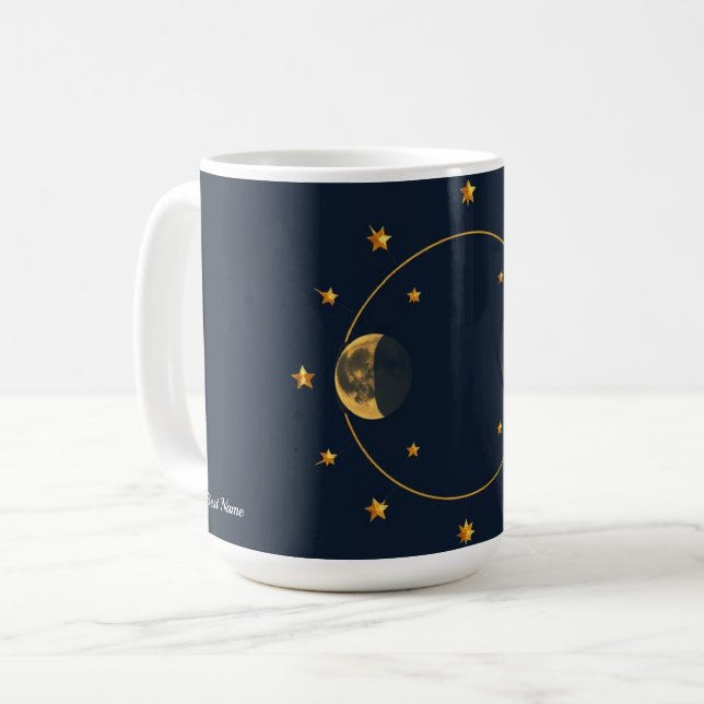 Celestial Moon Phases Coffee Mug (Front Left)