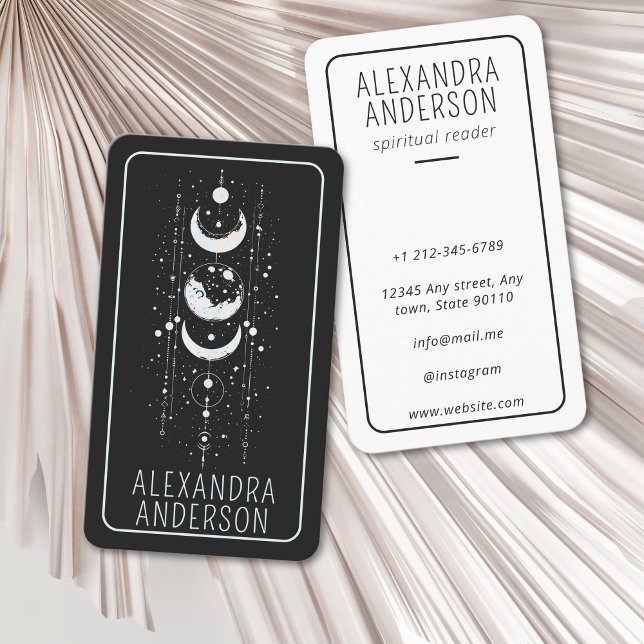 Celestial Moon Phases Mystical Holistic Spiritual Business Card (Celestial Moon Phases Mystical Holistic Spiritual Business Card)