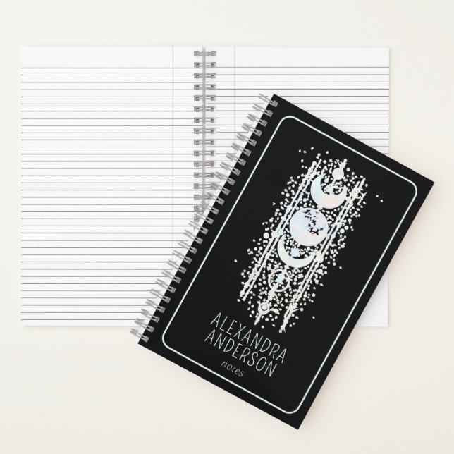 Celestial Moon Phases Mystical Holistic Spiritual Notebook (Inside)