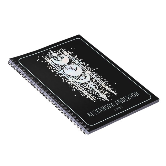 Celestial Moon Phases Mystical Spiritual Esoteric Notebook (Right Side)