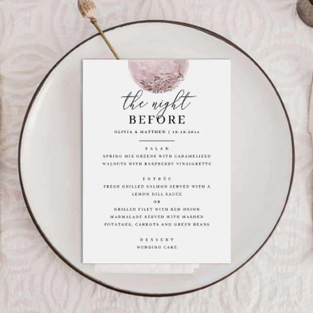 Celestial Moon | Rehearsal Dinner Night Before Menu (Creator Uploaded)