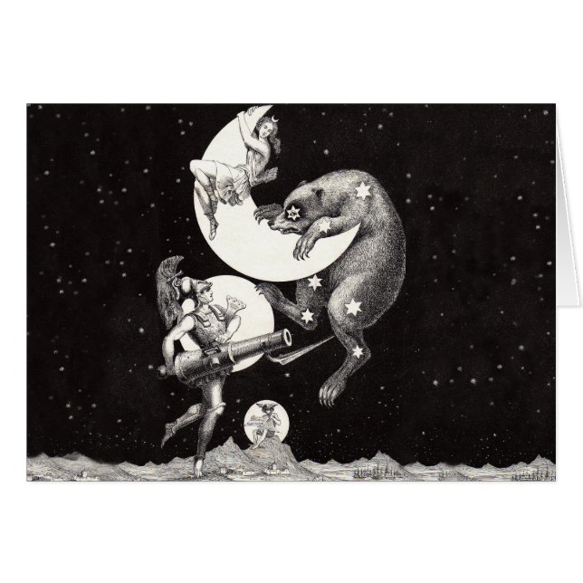 Celestial Moon Sky Universe God Night Illustration (Front Horizontal)