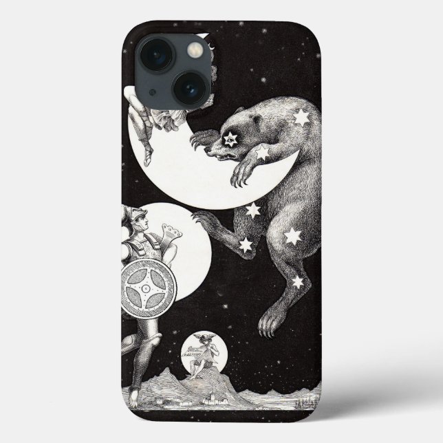 Celestial Moon Sky Universe God Night Illustration Case-Mate iPhone Case (Back)