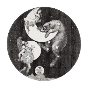 Celestial Moon Sky Universe God Night Illustration Cutting Board