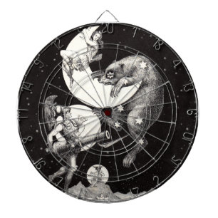 Celestial Moon Sky Universe God Night Illustration Dartboard
