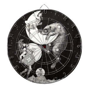 Celestial Moon Sky Universe God Night Illustration Dartboard