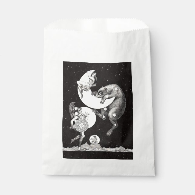 Celestial Moon Sky Universe God Night Illustration Favour Bag (Front)