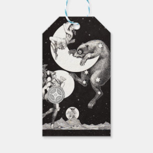 Celestial Moon Sky Universe God Night Illustration Gift Tags