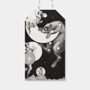 Celestial Moon Sky Universe God Night Illustration Gift Tags