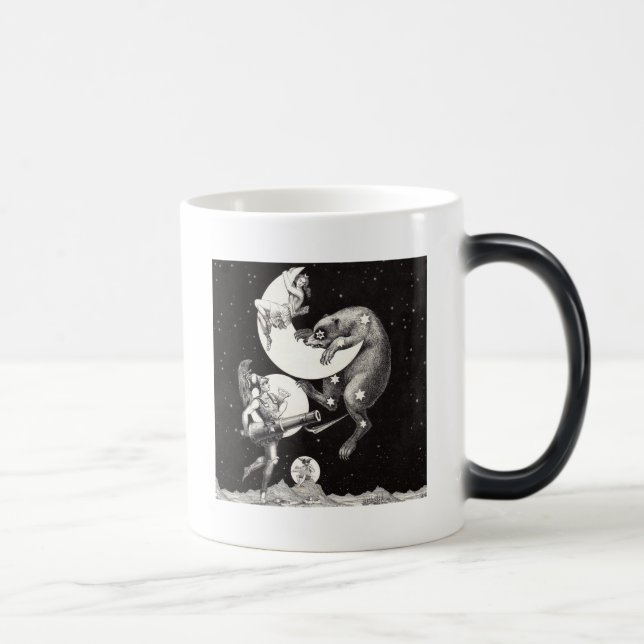 Celestial Moon Sky Universe God Night Illustration Magic Mug (Right)