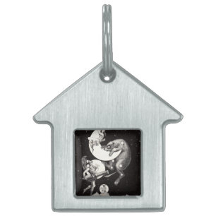 Celestial Moon Sky Universe God Night Illustration Pet Tag