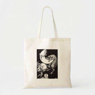 Celestial Moon Sky Universe God Night Illustration Tote Bag
