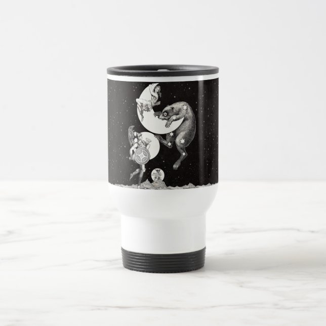 Celestial Moon Sky Universe God Night Illustration Travel Mug (Center)