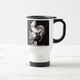 Celestial Moon Sky Universe God Night Illustration Travel Mug