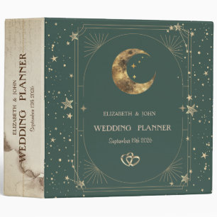 Celestial Moon Stars Frame Binder