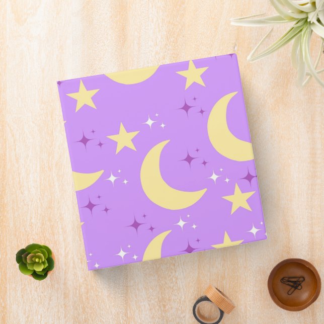 Celestial Moon Stars Pattern Binder (In Situ)